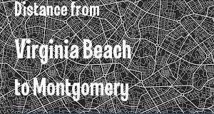 The distance from Virginia Beach, Virginia 
to Montgomery, Alabama