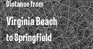 The distance from Virginia Beach, Virginia 
to Springfield, Illinois