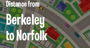 The distance from Berkeley, California 
to Norfolk, Virginia