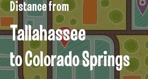 The distance from Tallahassee, Florida 
to Colorado Springs, Colorado