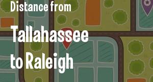The distance from Tallahassee, Florida 
to Raleigh, North Carolina