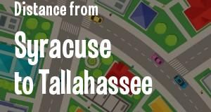 The distance from Syracuse, New York 
to Tallahassee, Florida