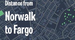 The distance from Norwalk, California 
to Fargo, North Dakota