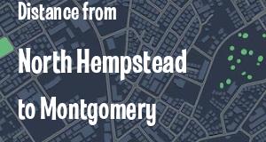 The distance from North Hempstead, New York 
to Montgomery, Alabama