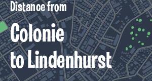 The distance from Colonie 
to Lindenhurst, New York