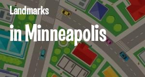Landmarks in Minneapolis, Minnesota: map of famous places locations as of 2025.