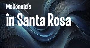 McDonald's in Santa Rosa, California: map of McDonald's restaurants locations as of 2025.