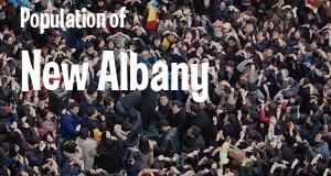 Population of New Albany, OH