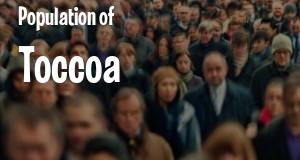 Population of Toccoa, GA