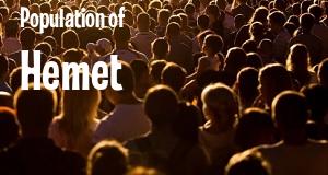 Population of Hemet, CA