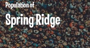 Population of Spring Ridge, MD