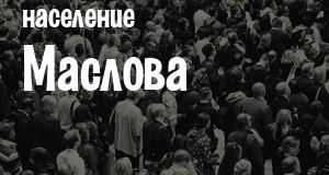 Население Маслова