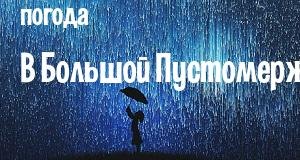Погода в Большой Пустомерже